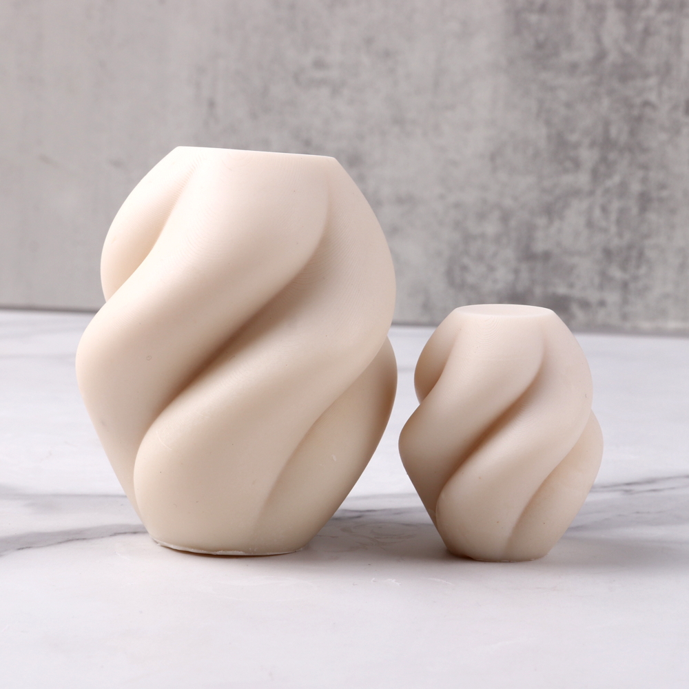 Resin Art Mould - Geometric Rotating Twirl Candle Silicone Mold