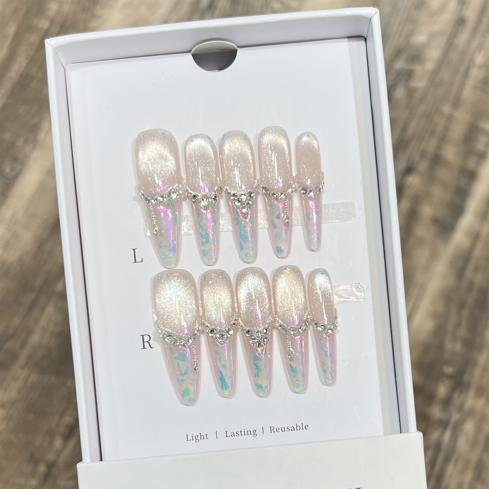 Resin Art And Deco - Press On Nails 10PCS Purple Fantasy
