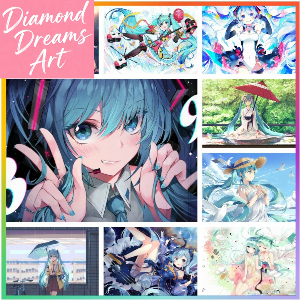 Resin Art Hanging - Hatsune Miku Anime Virtual Singer Artificial