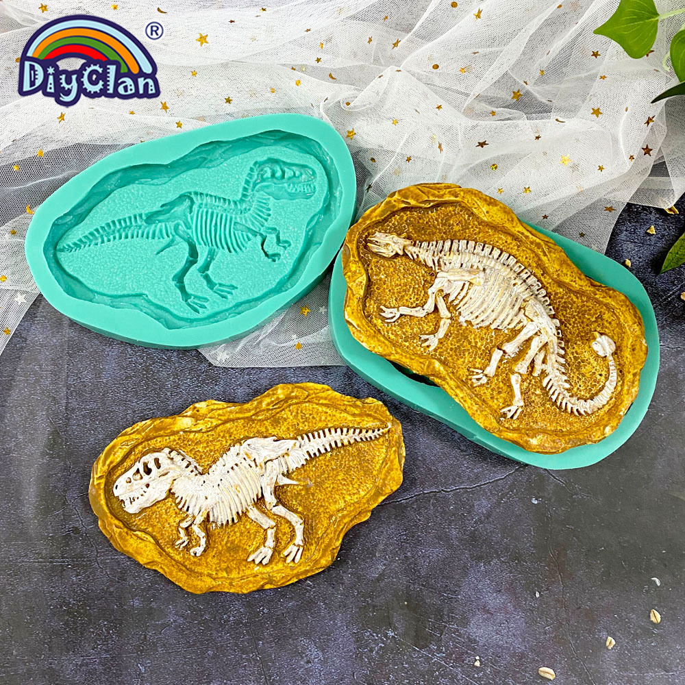 Resin Art Mould - Dinosaur Skeleton Specimen Silicone Mold Tyrannosaurus