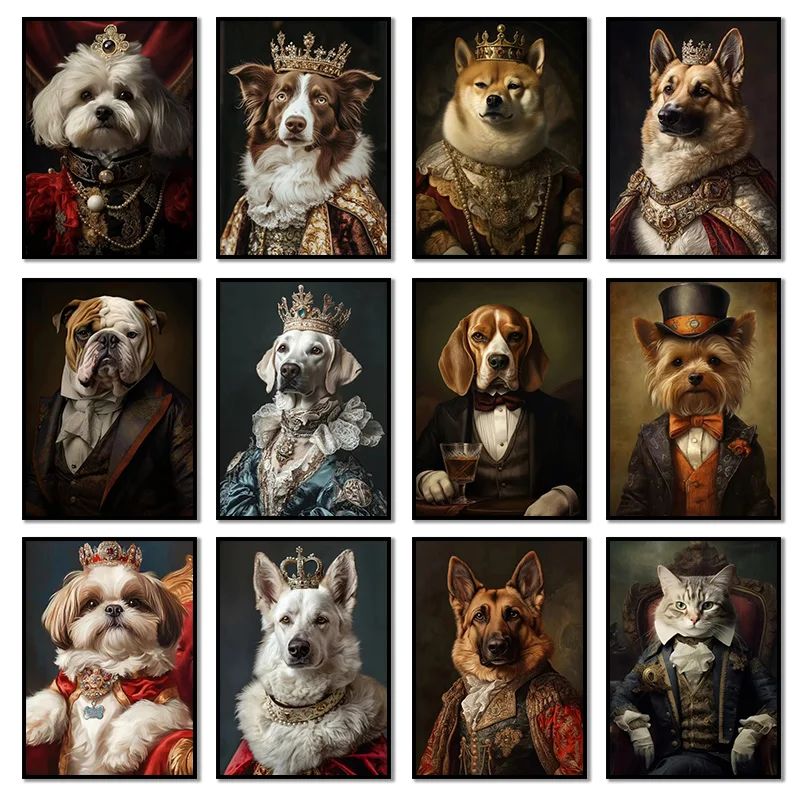 Resin Art And Deco - Aristocratic Llama Corgi Duck Tiger Victorian