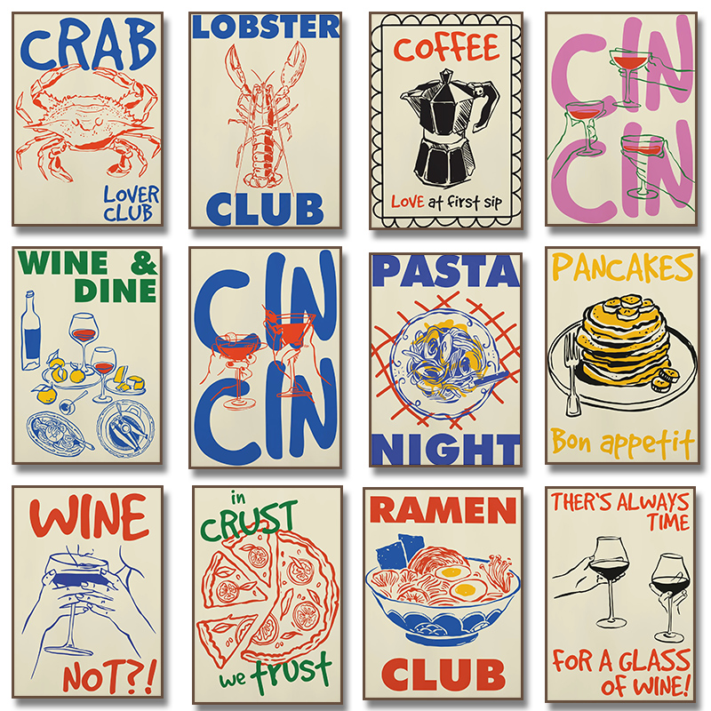 Resin Art And Deco - Trendy Coffee Cheers Print Posters Retro