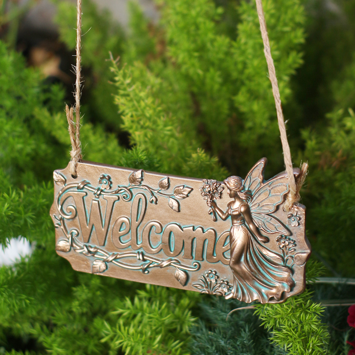Copper Fairy Welcome Sign Hang - Resin Art Hanging recension och pris