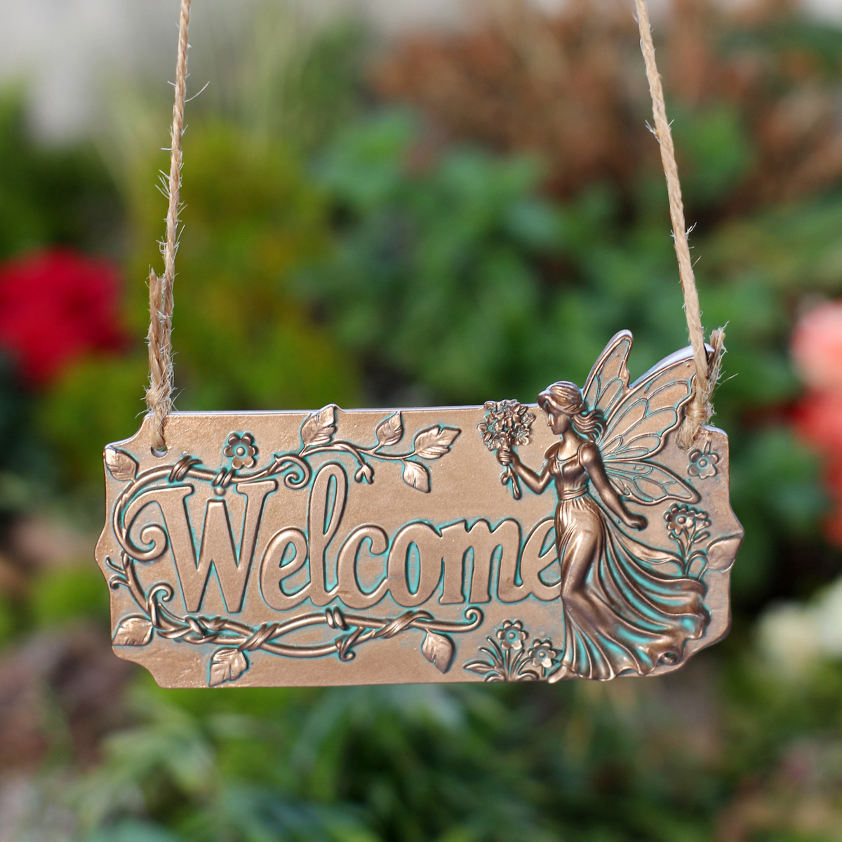 Copper Fairy Welcome Sign Hang - Resin Art Hanging recension och pris