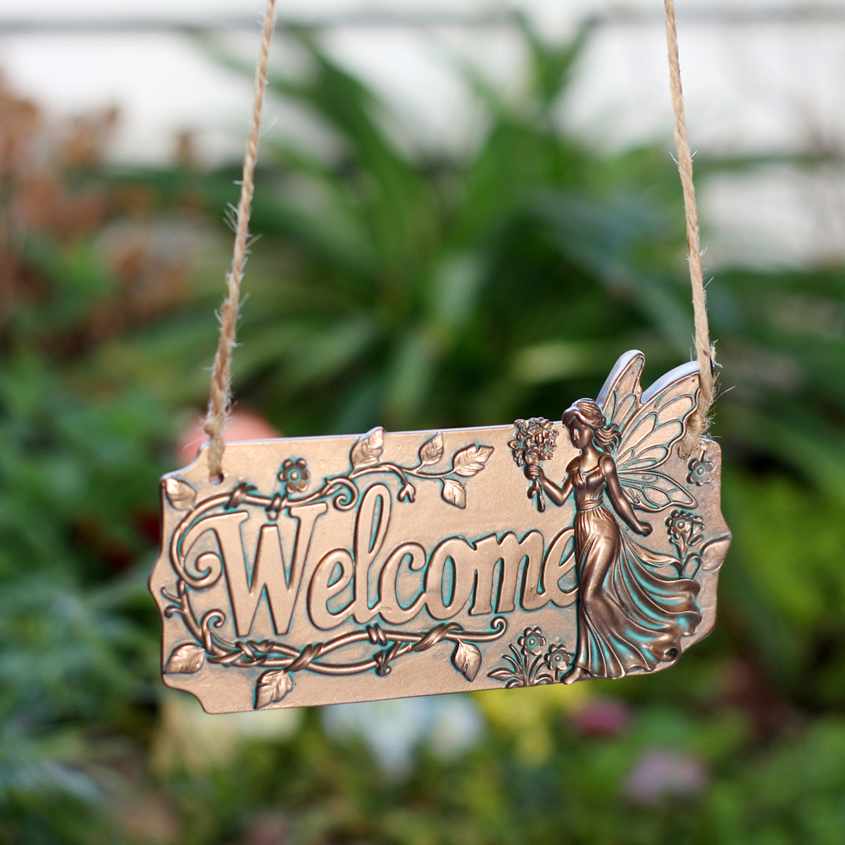 Copper Fairy Welcome Sign Hang - Resin Art Hanging recension och pris