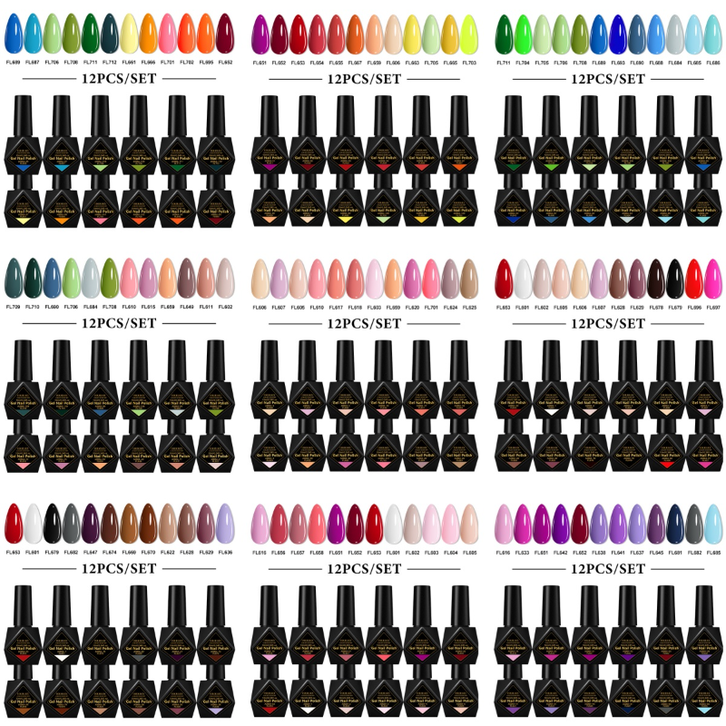 12pcs Gel Nail Polish Set HEAM - Resin Art All recension och pris