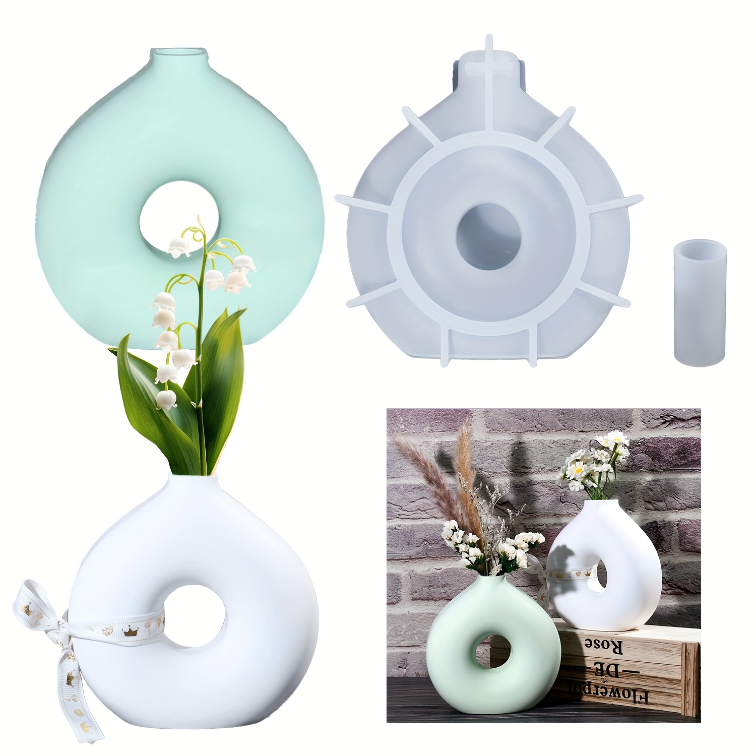 1 DIY Round Vase Silicone Moul - Resin Art Mould recension och pris
