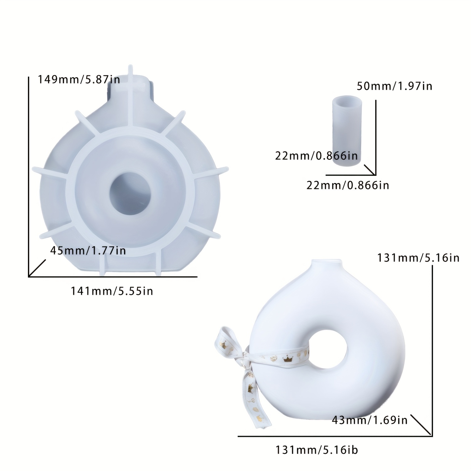 1 DIY Round Vase Silicone Moul - Resin Art Mould recension och pris