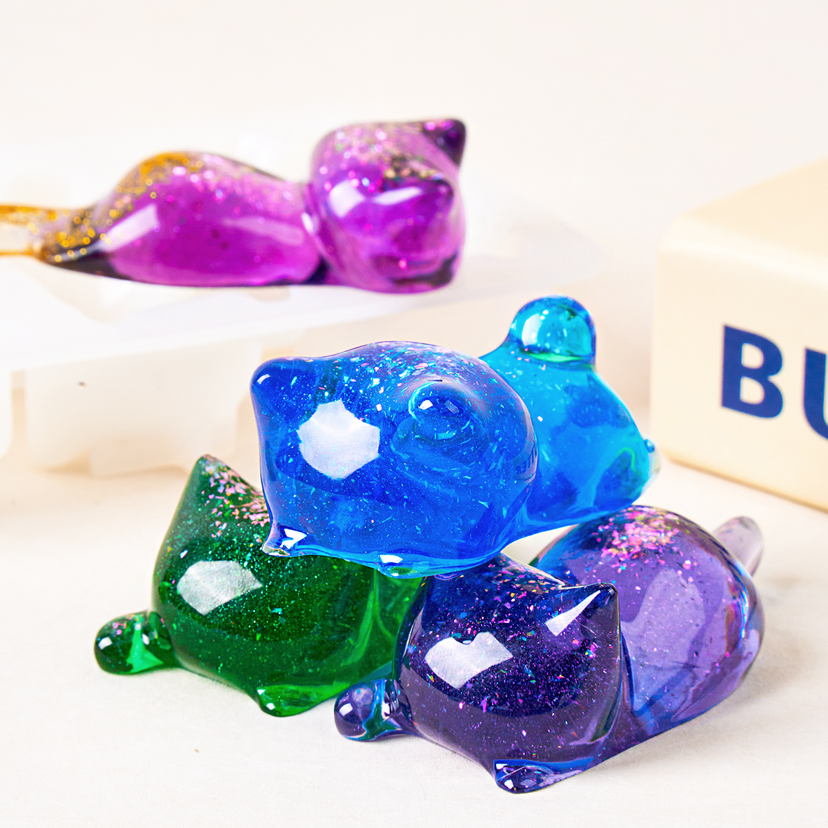 3D Cat Crystal Epoxy Resin Mol - Resin Art Mould recension och pris