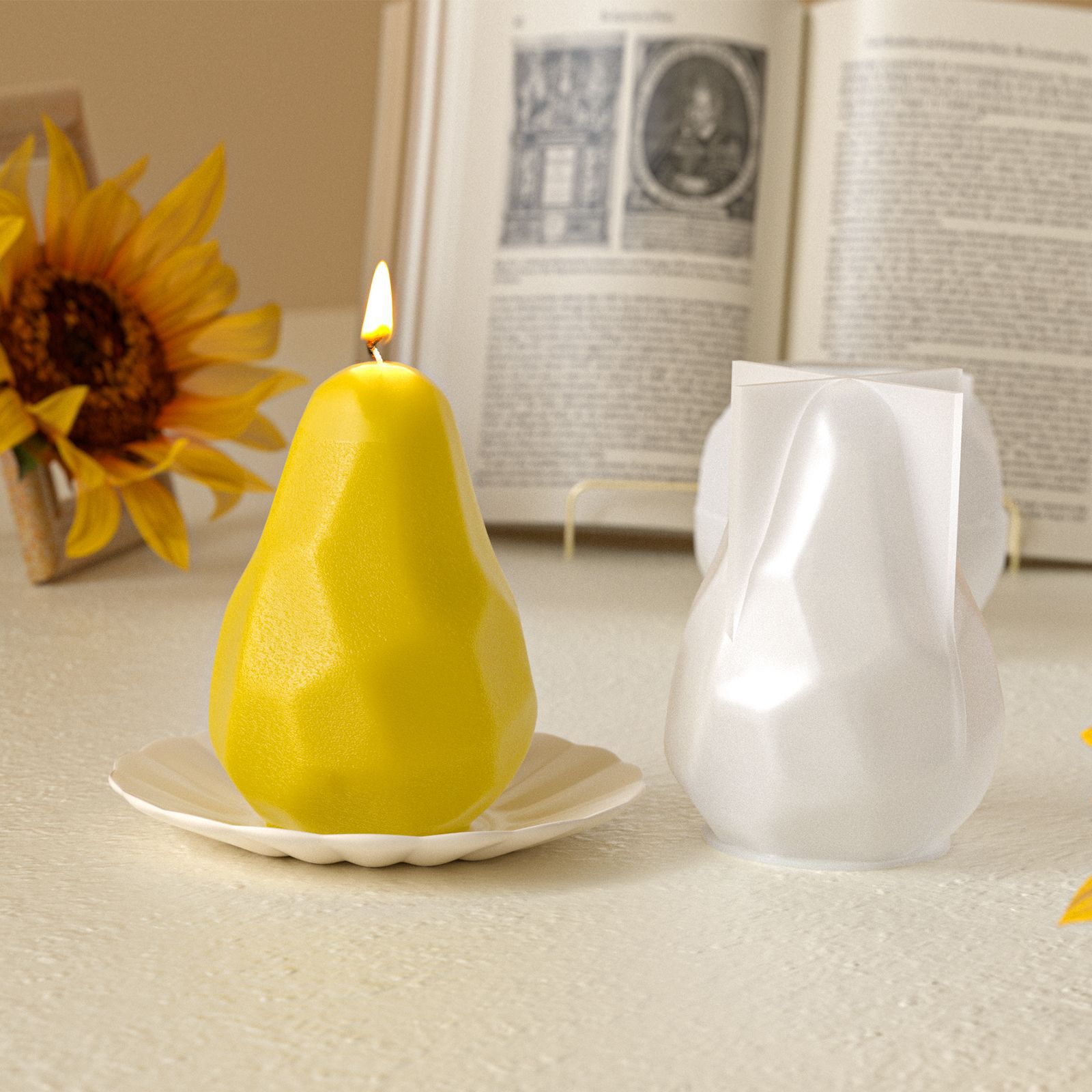 Pear Candle Mold Diamond-Cut R - Resin Art Studio recension och pris