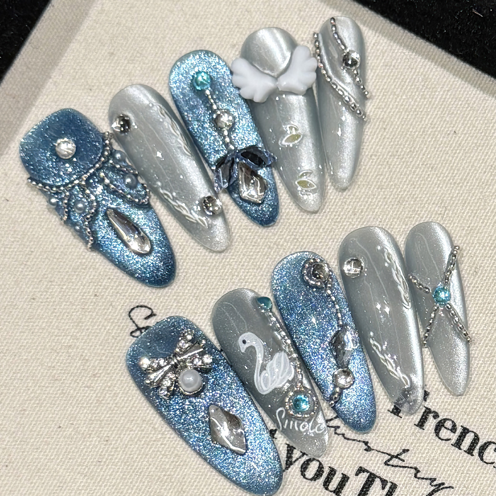10Pcs White Swan Handmade Fals - Resin Art And Deco recension och pris