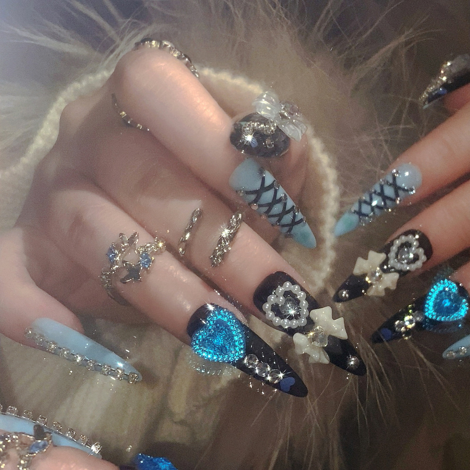 24pcs 3D Bow Decor False Nails - Resin Art And Deco recension och pris