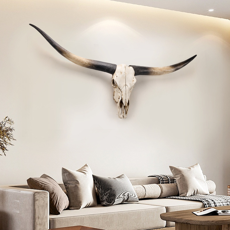 Large Resin Bull Head Statues  - Resin Art Hanging recension och pris