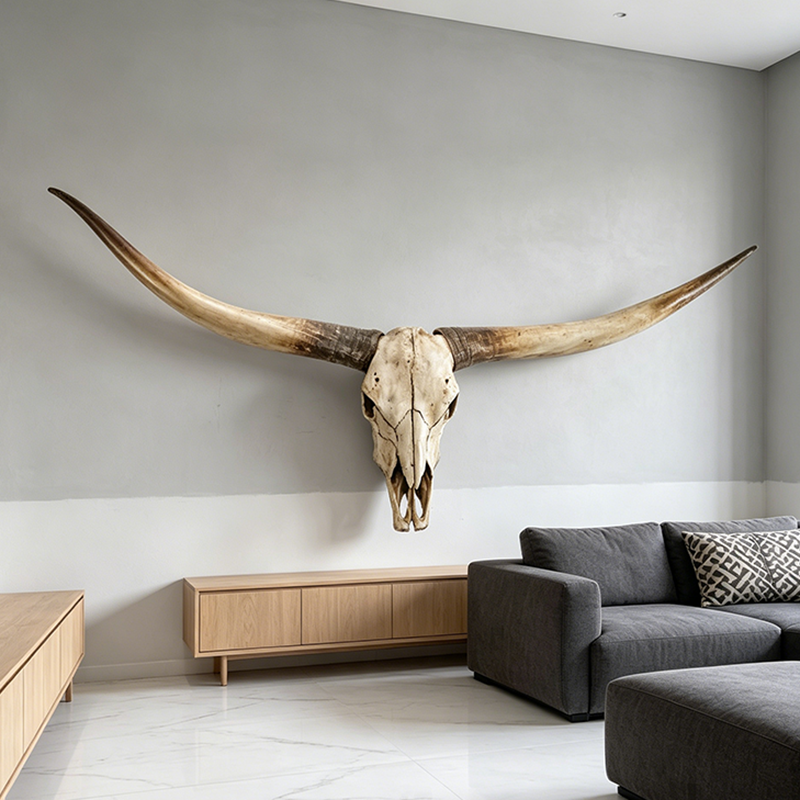 Large Resin Bull Head Statues  - Resin Art Hanging recension och pris