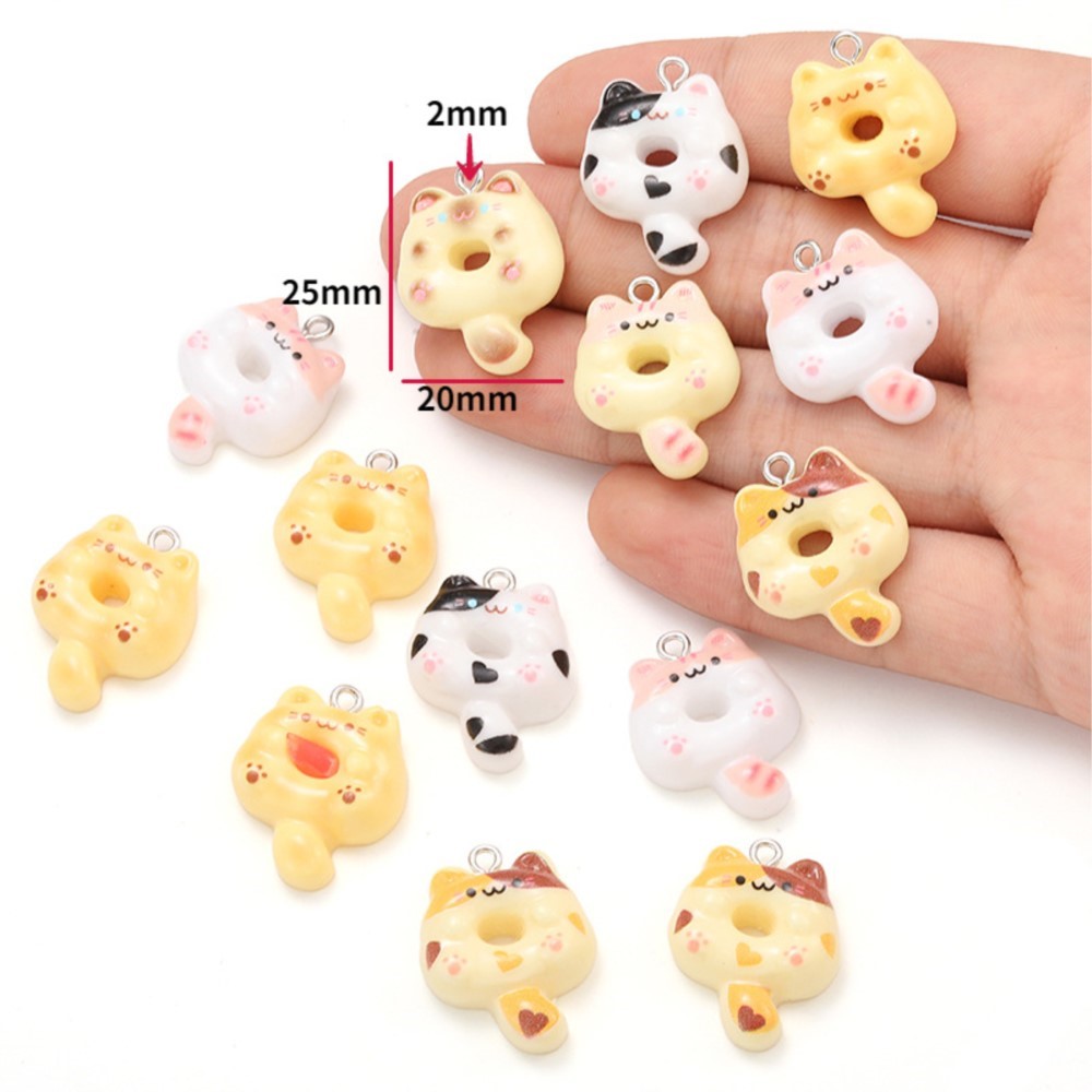 10Pcs Kawaii Cartoon Cat Resin - Resin Art Jewelry Kit recension och pris