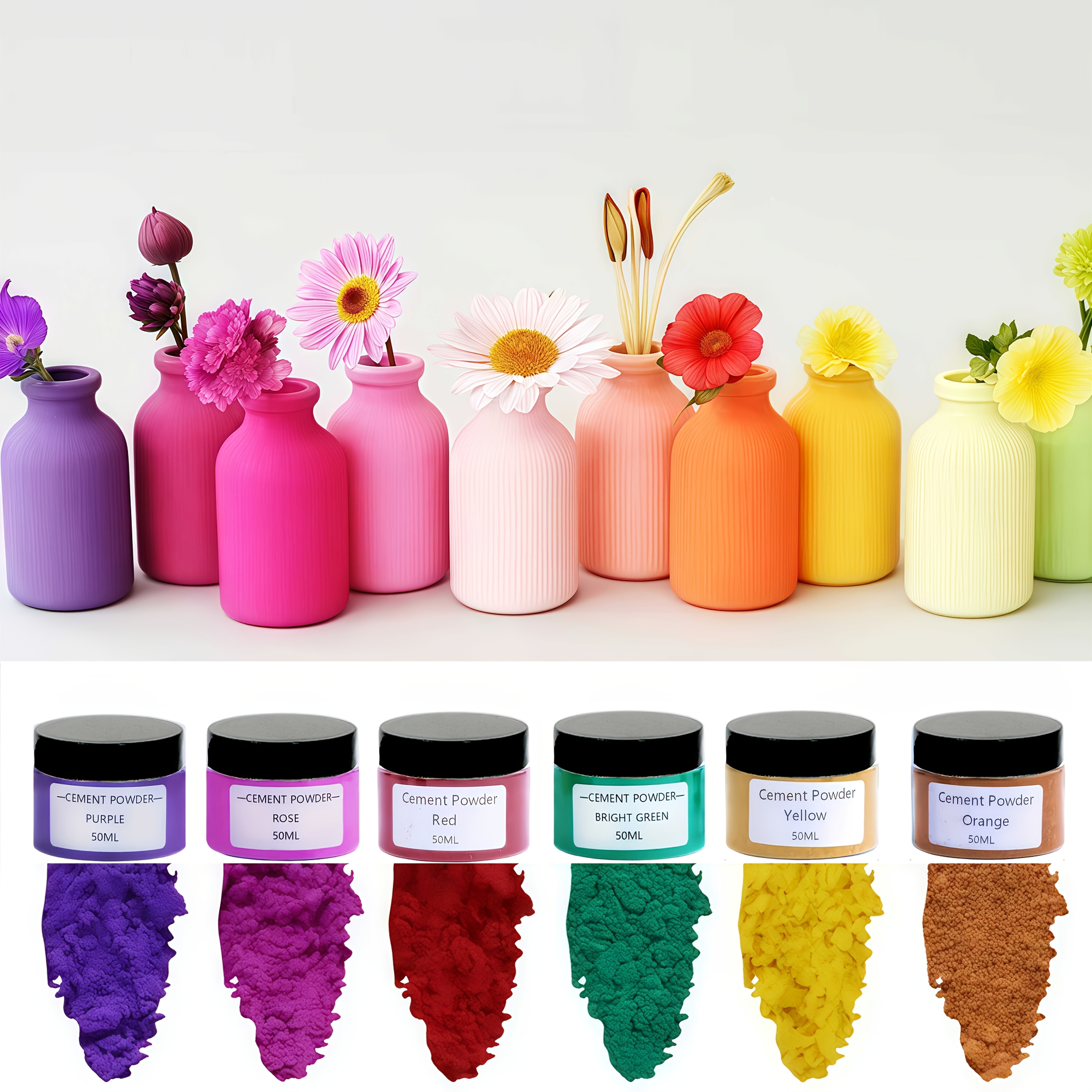 6-Color Gypsum Cement Pigment  - Resin Art Jewelry Kit recension och pris