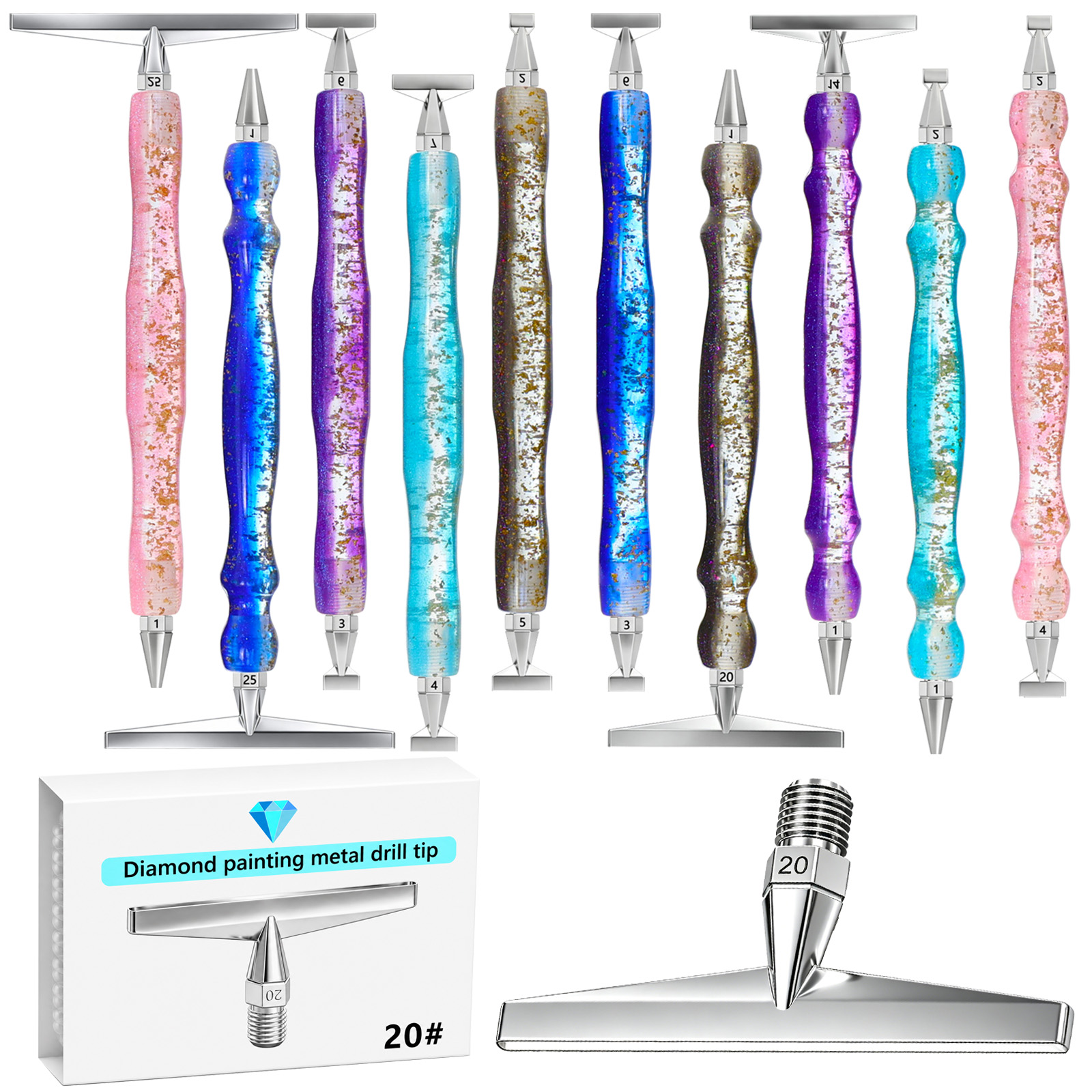 Thin 1-25 Heads Metal High Qua - Resin Art Pen recension och pris