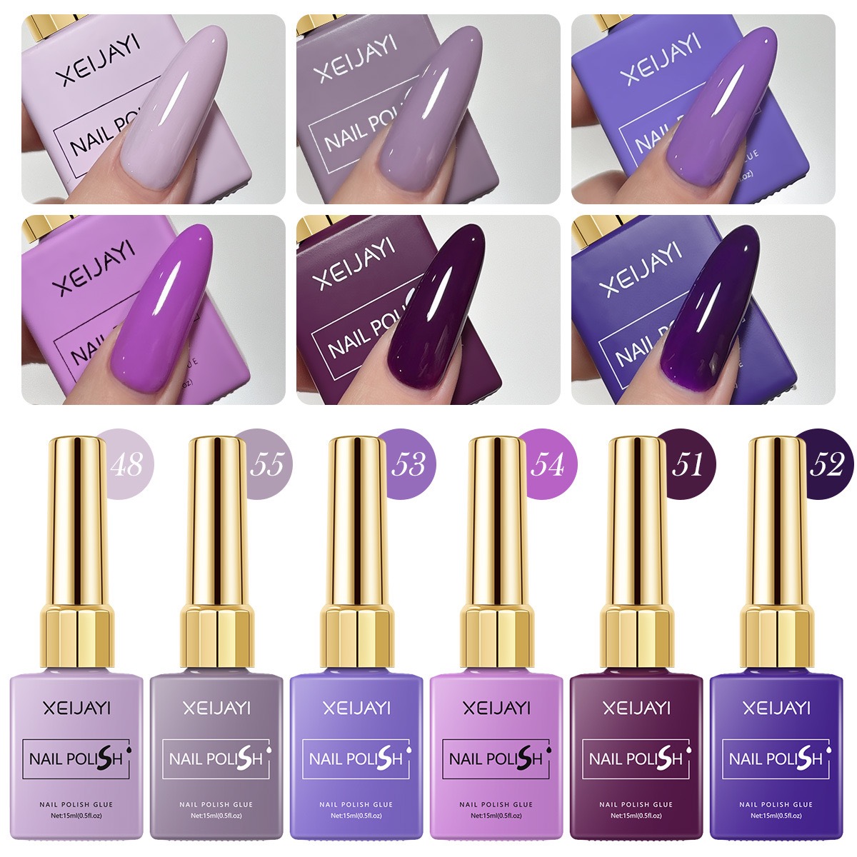 6PCS/SET 15ml Gel Nail Polish  - Resin Art All recension och pris