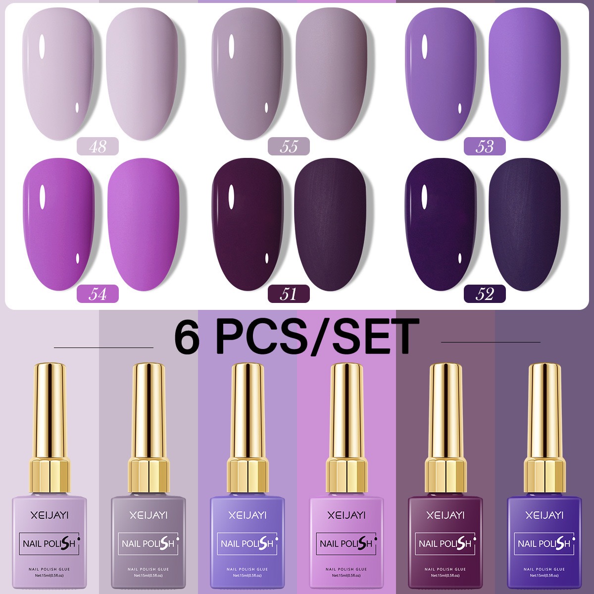 6PCS/SET 15ml Gel Nail Polish  - Resin Art All recension och pris