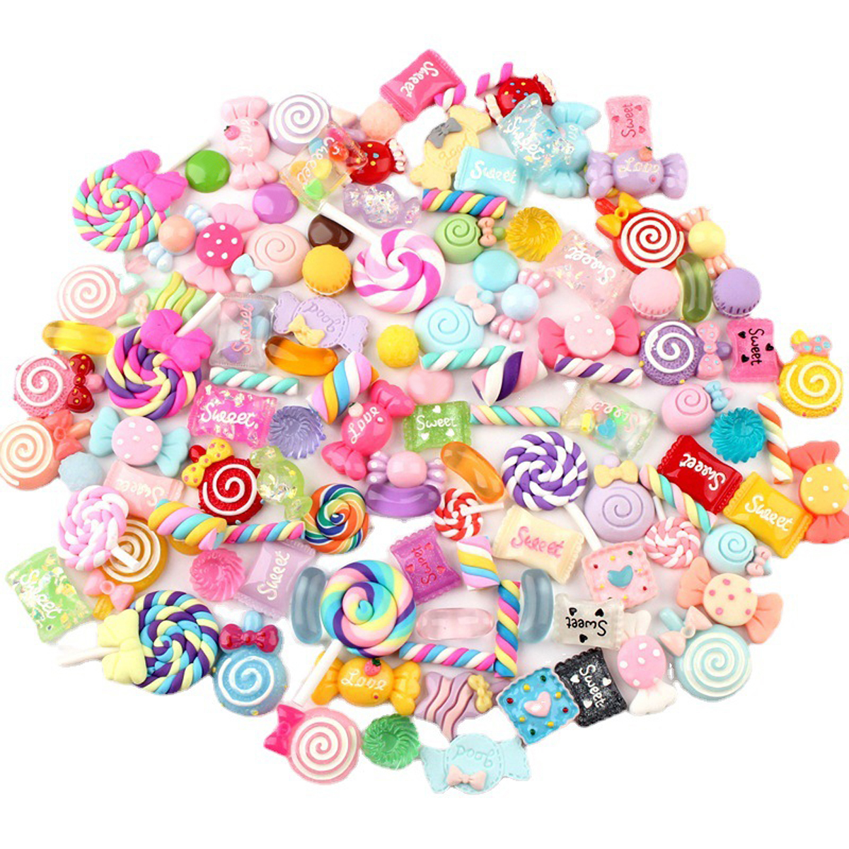 30pcs Random Candy Slime Charm - Resin Art Jewelry Kit recension och pris