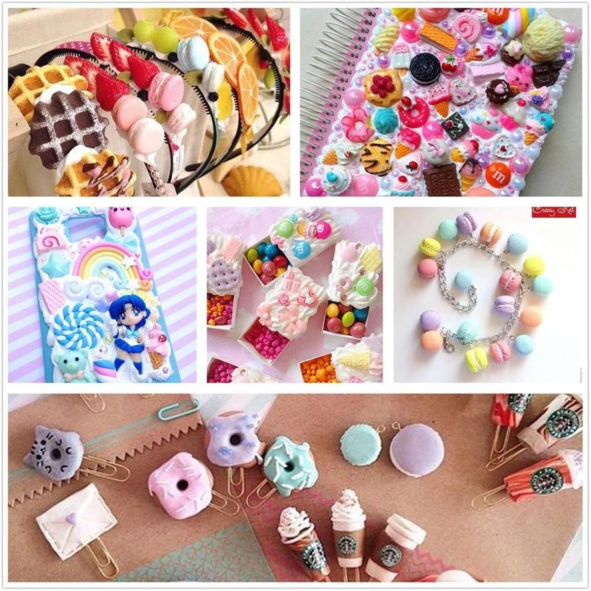 30pcs Random Candy Slime Charm - Resin Art Jewelry Kit recension och pris
