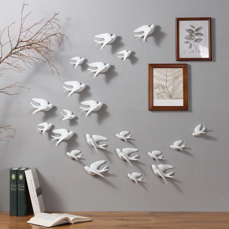 Creative Ceramic Birds Wall Ha - Resin Art Hanging recension och pris