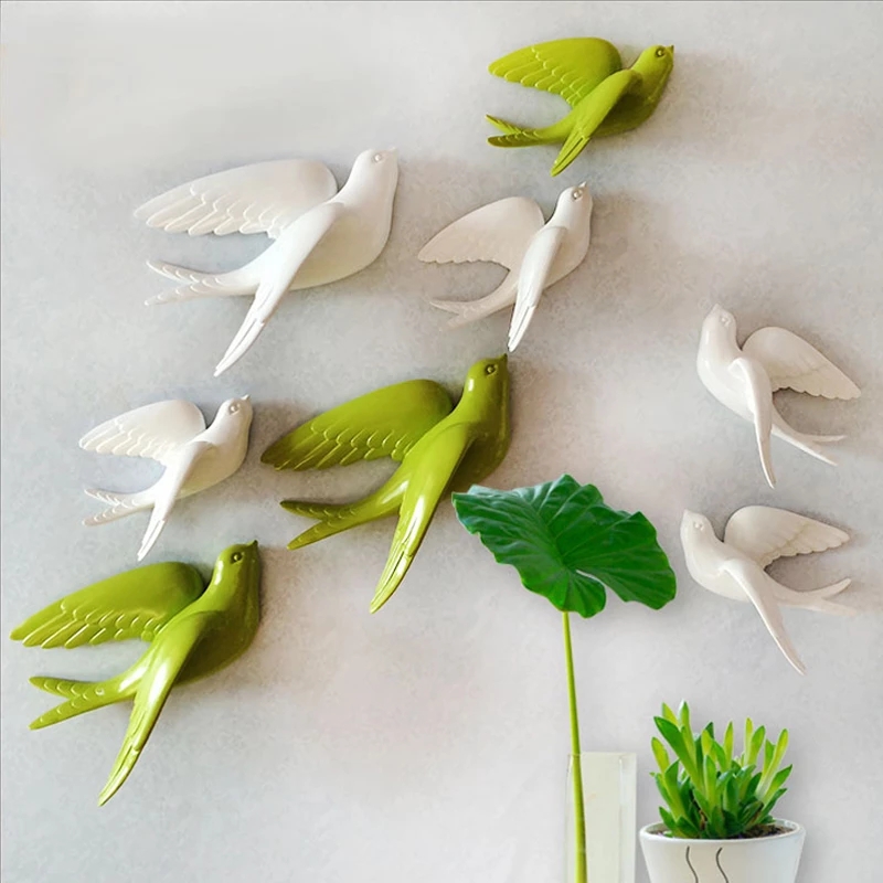 Creative Ceramic Birds Wall Ha - Resin Art Hanging recension och pris