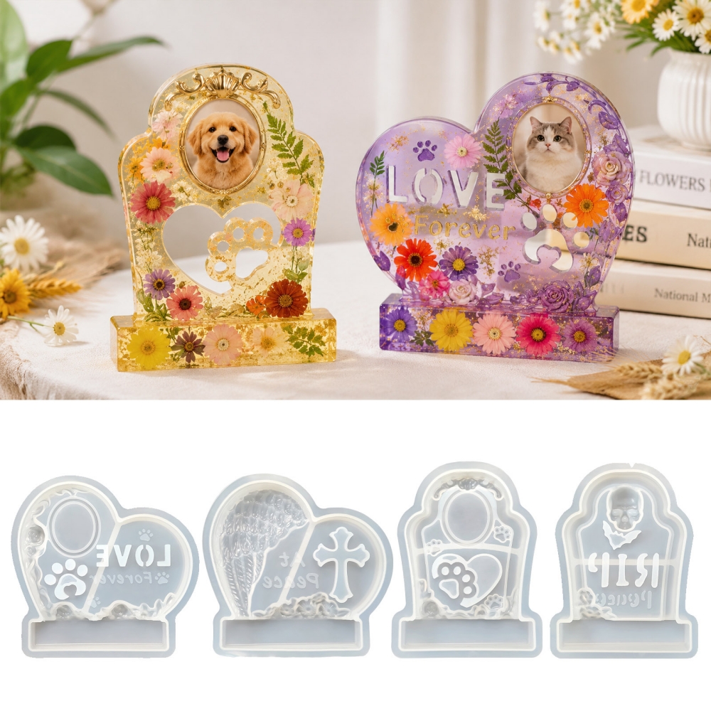 S0304 Heart-Shaped Tombstone M - Resin Art Mould recension och pris