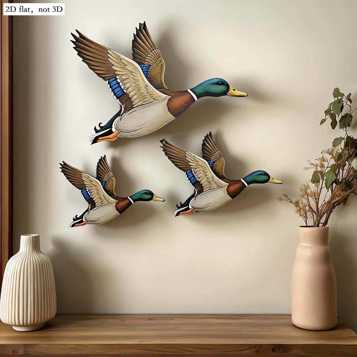 3Pcs Wild Duck Wall Arts Uniqu - Resin Art Hanging recension och pris