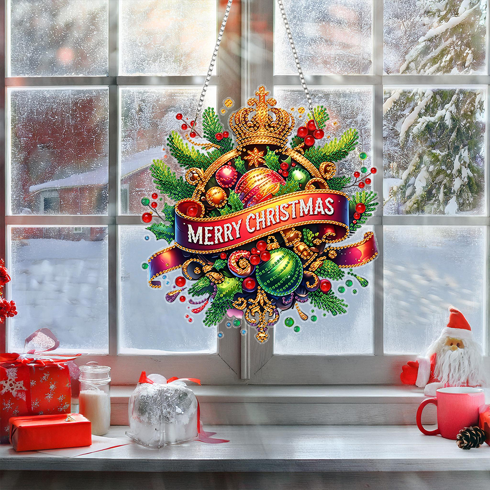 Christmas Theme Colored Ball 2 - Resin Art Hanging recension och pris