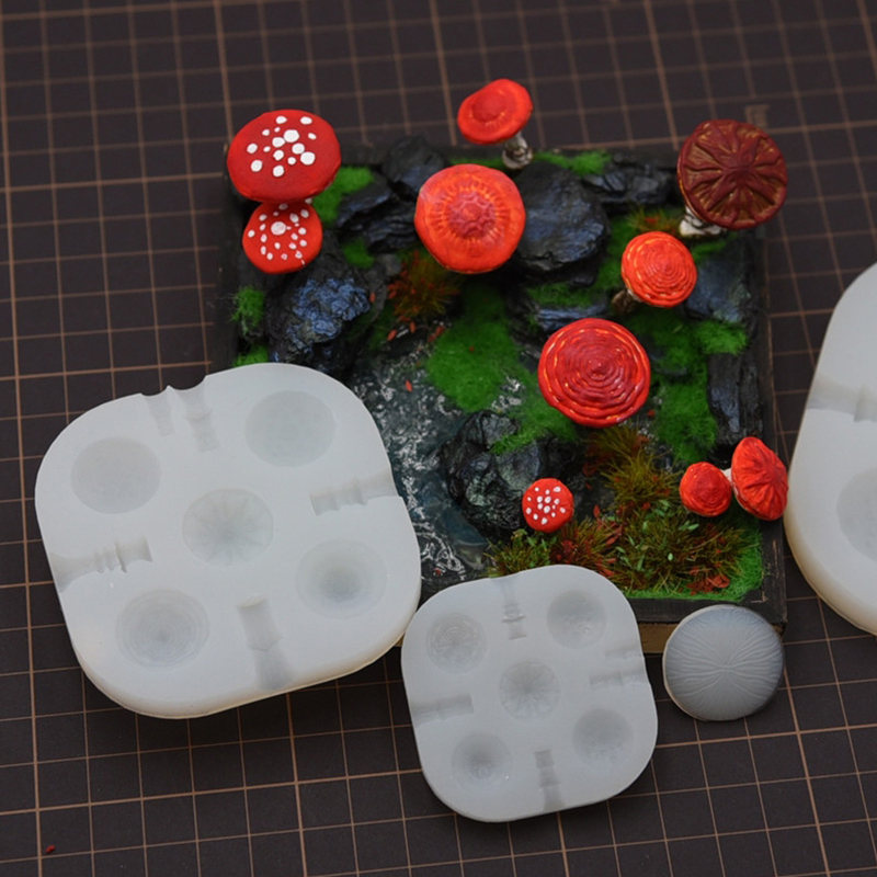 2pcs/set Mini Mushroom Silicon - Resin Art Mould recension och pris