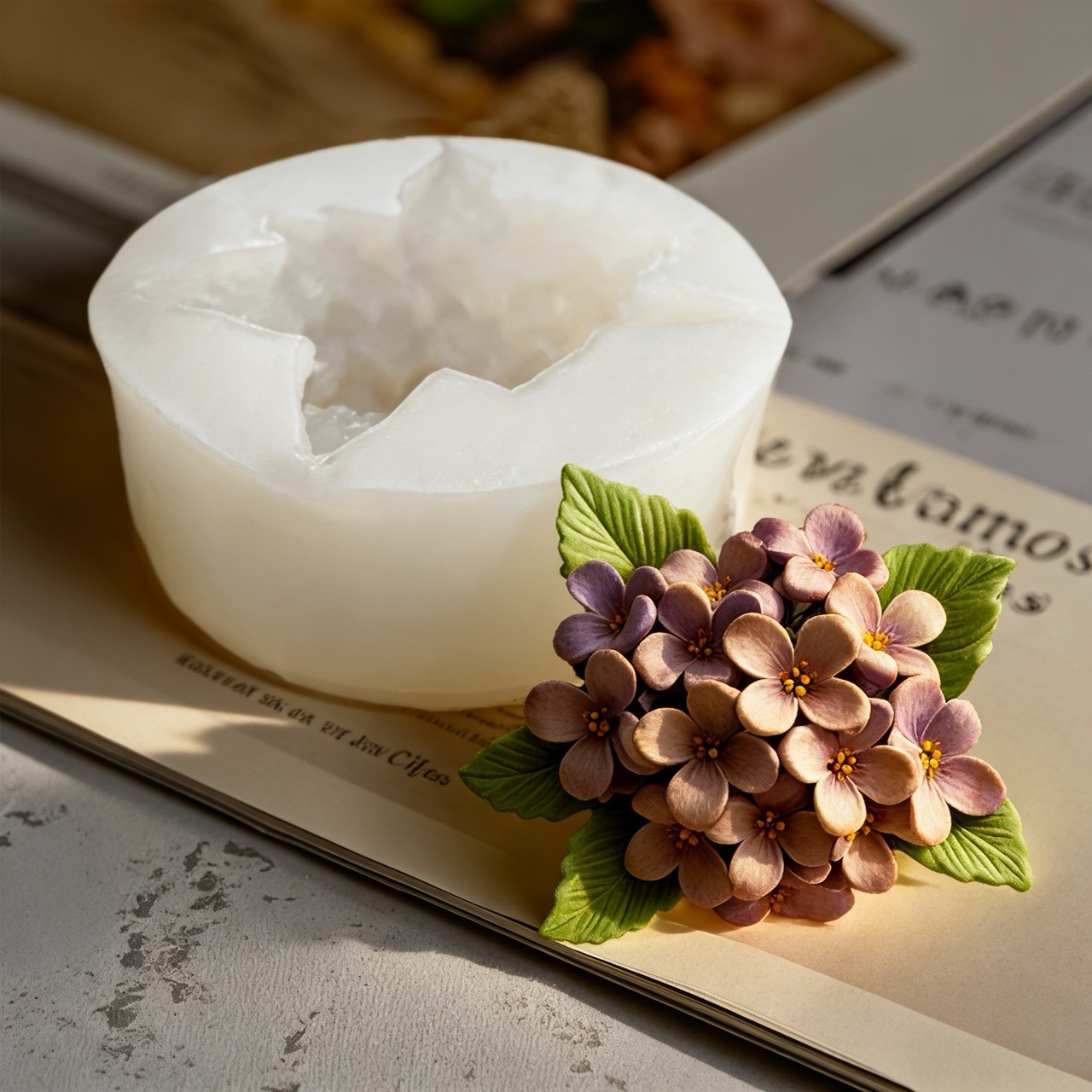 2-Piece 3D Rose and Lilac Sili - Resin Art All recension och pris