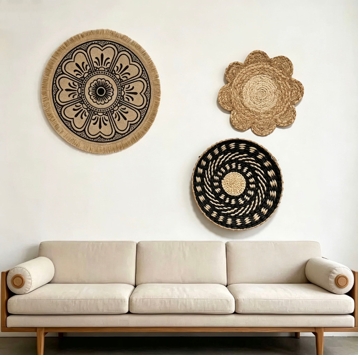 Boho Straw Wall Decor Grass We - Resin Art Hanging recension och pris