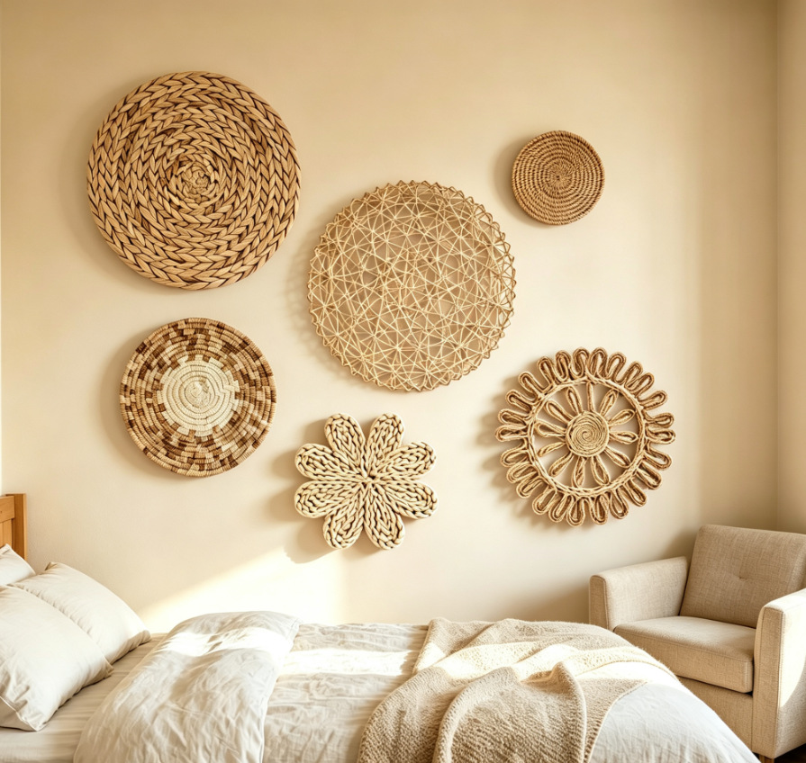 Boho Straw Wall Decor Grass We - Resin Art Hanging recension och pris