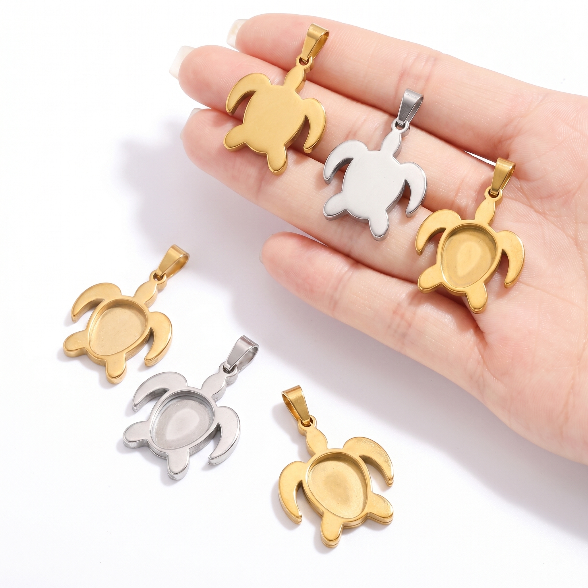 5pcs Stainless Steel Turtle Pe - Resin Art Jewelry Kit recension och pris