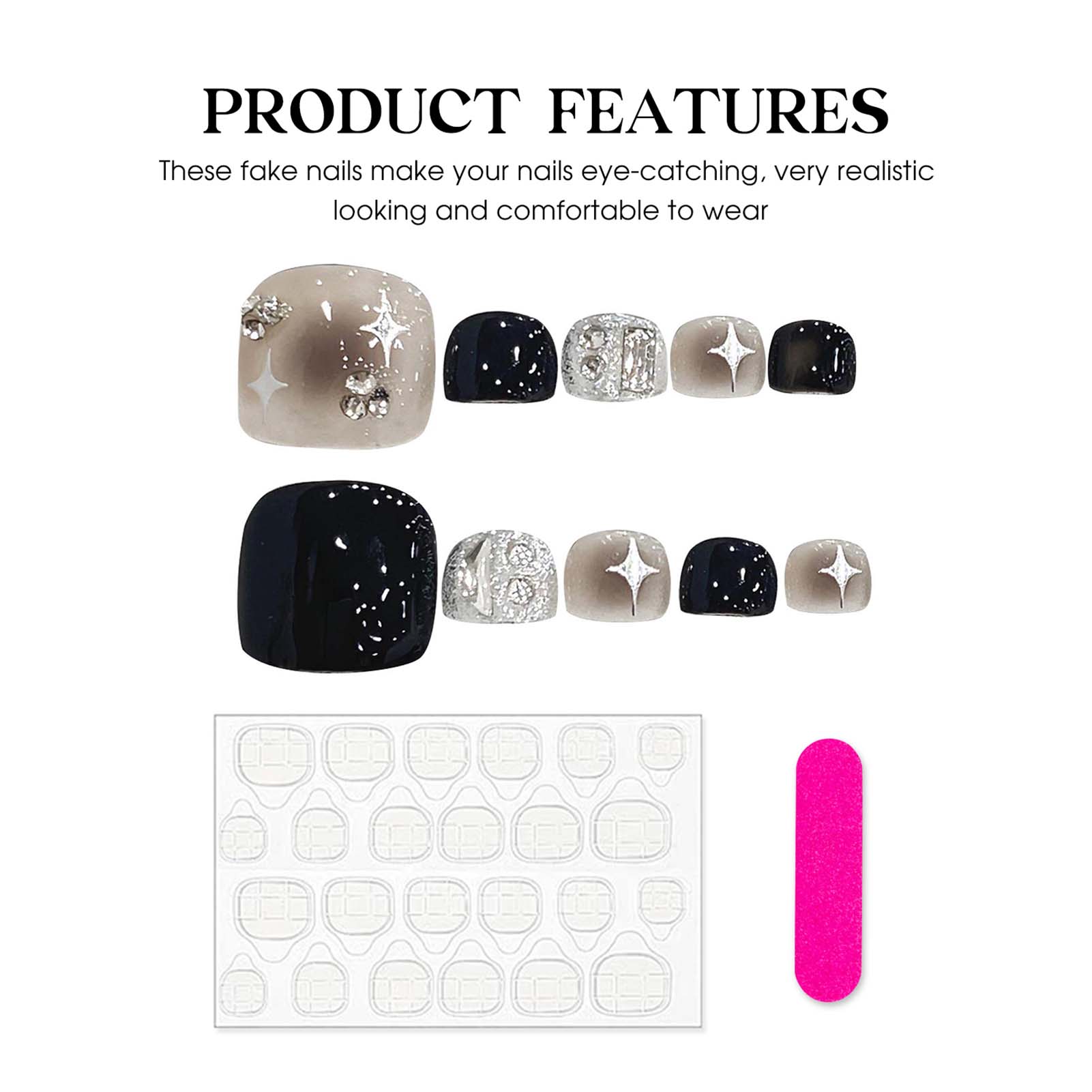 10pcs Glossy Square Fake Toena - Resin Art And Deco recension och pris