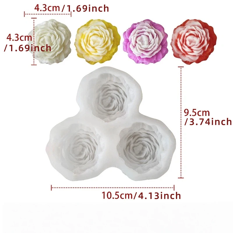 Peony Flower Candle Silicone M - Resin Art Mould recension och pris